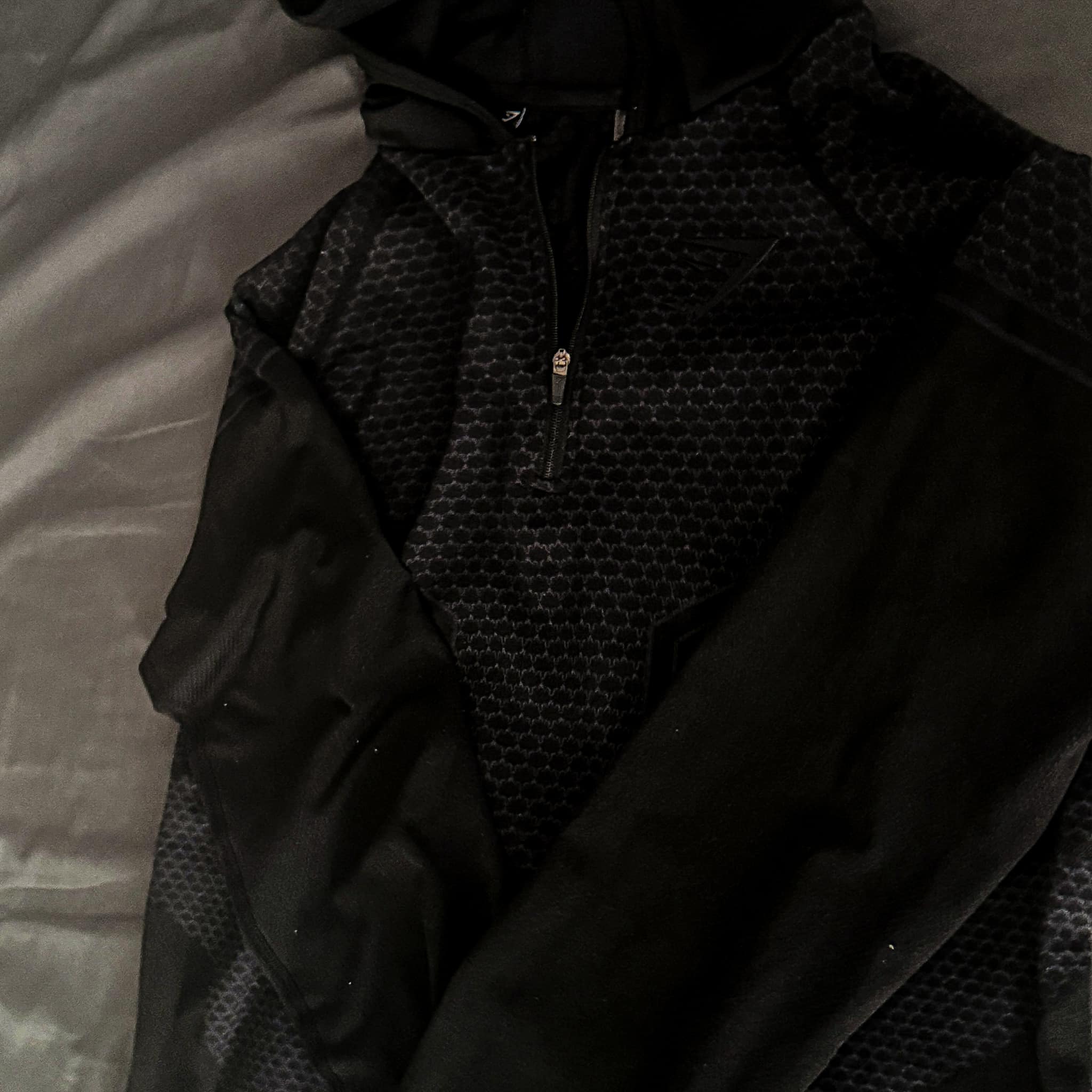 Gymshark Onyx V3 Hoodie Mens 1/4 Zip Long Sleeve Worn by David 