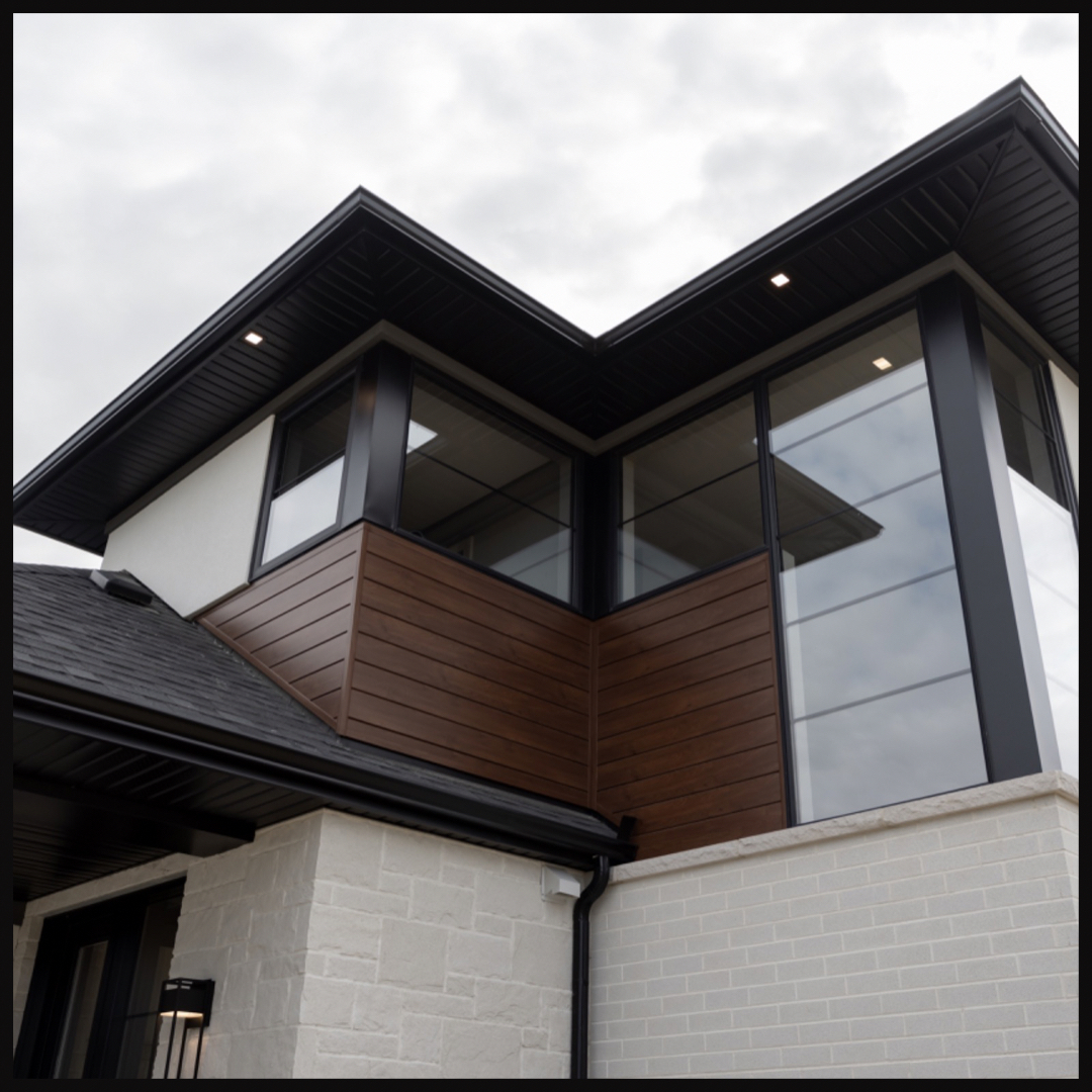 Our model home exterior is a... - Erin VanderSluis Design