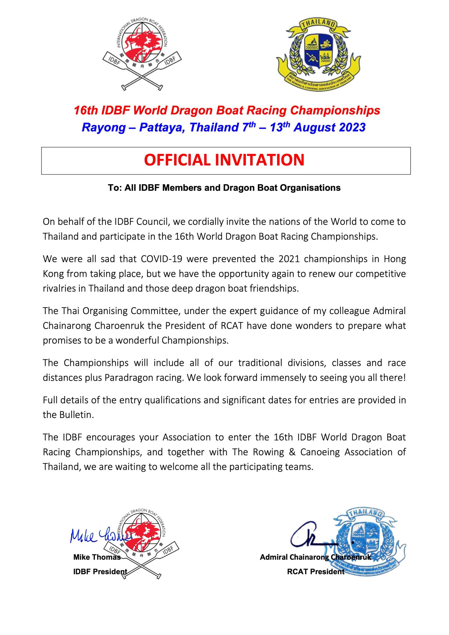 The International... - United States Dragon Boat Federation