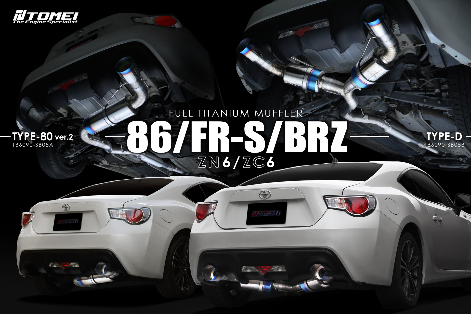 Rosso modello exhaust for gt86/brz