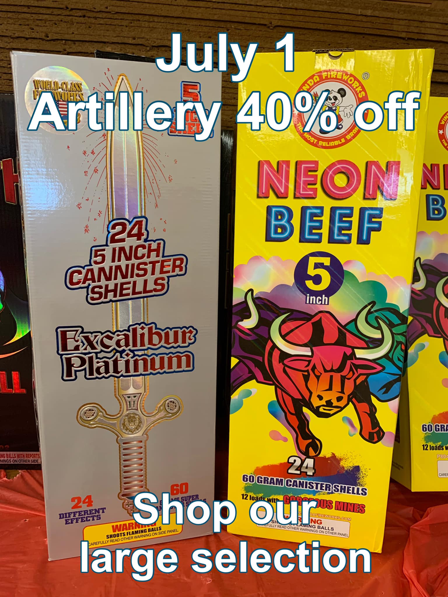 💥🧨 ARTILLERY 40% OFF 🧨💥 Saturday... - Colossal Fireworks