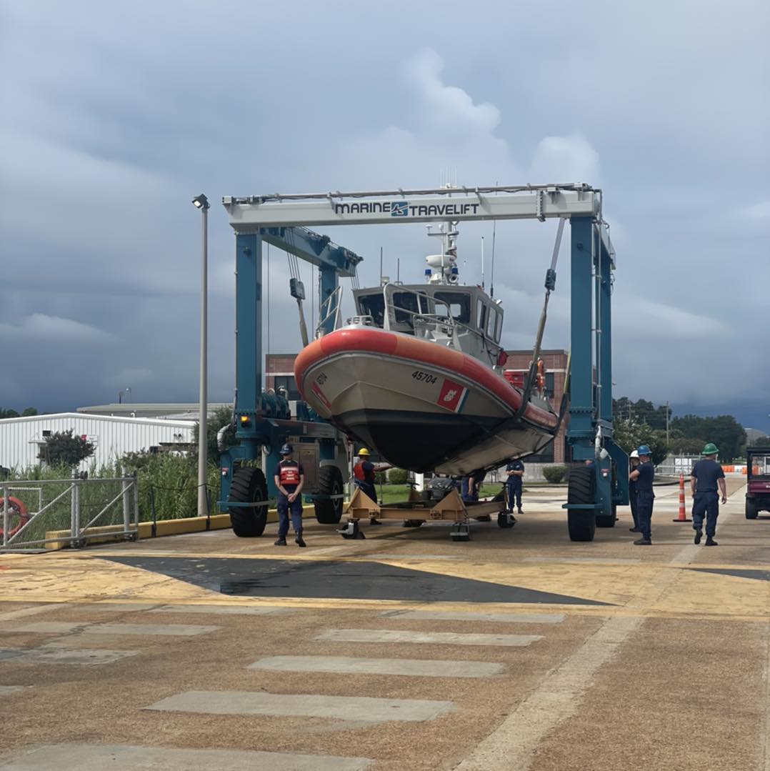 U.S. Coast Guard Sector Mobile - A 45’ RBM has just been lifted out of ...