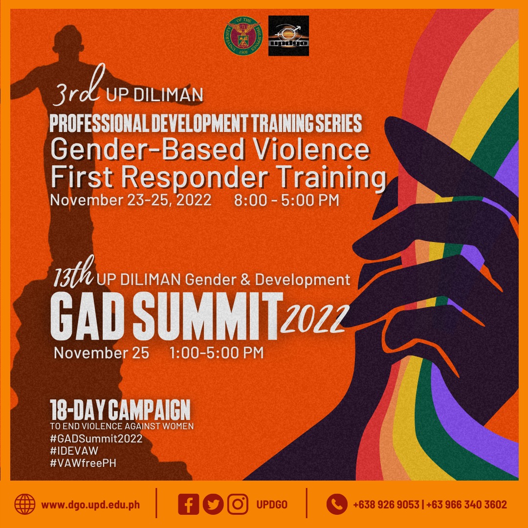 UP Diliman - The UP Diliman (UPD) Gender Office will hold... | Facebook