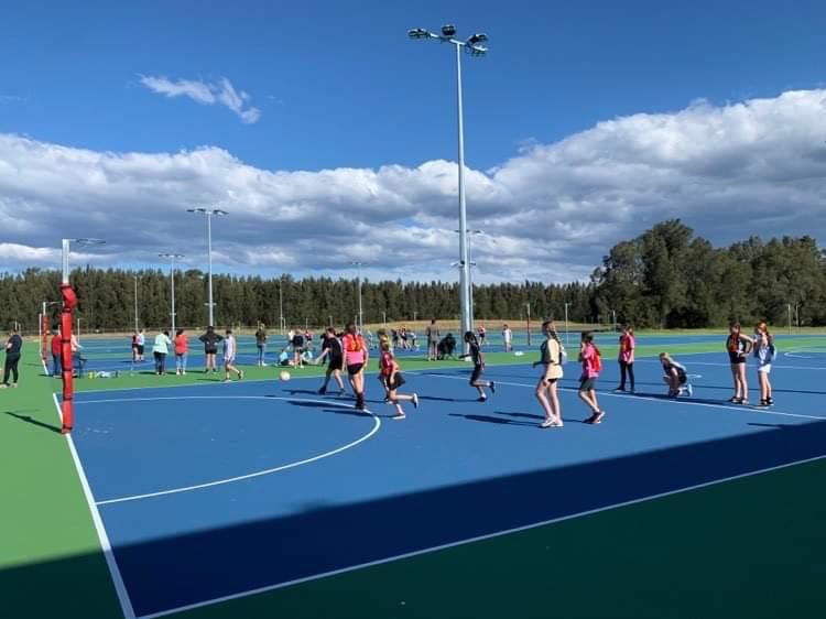 The new upgraded netball courts at... - Cr Linda Campbell