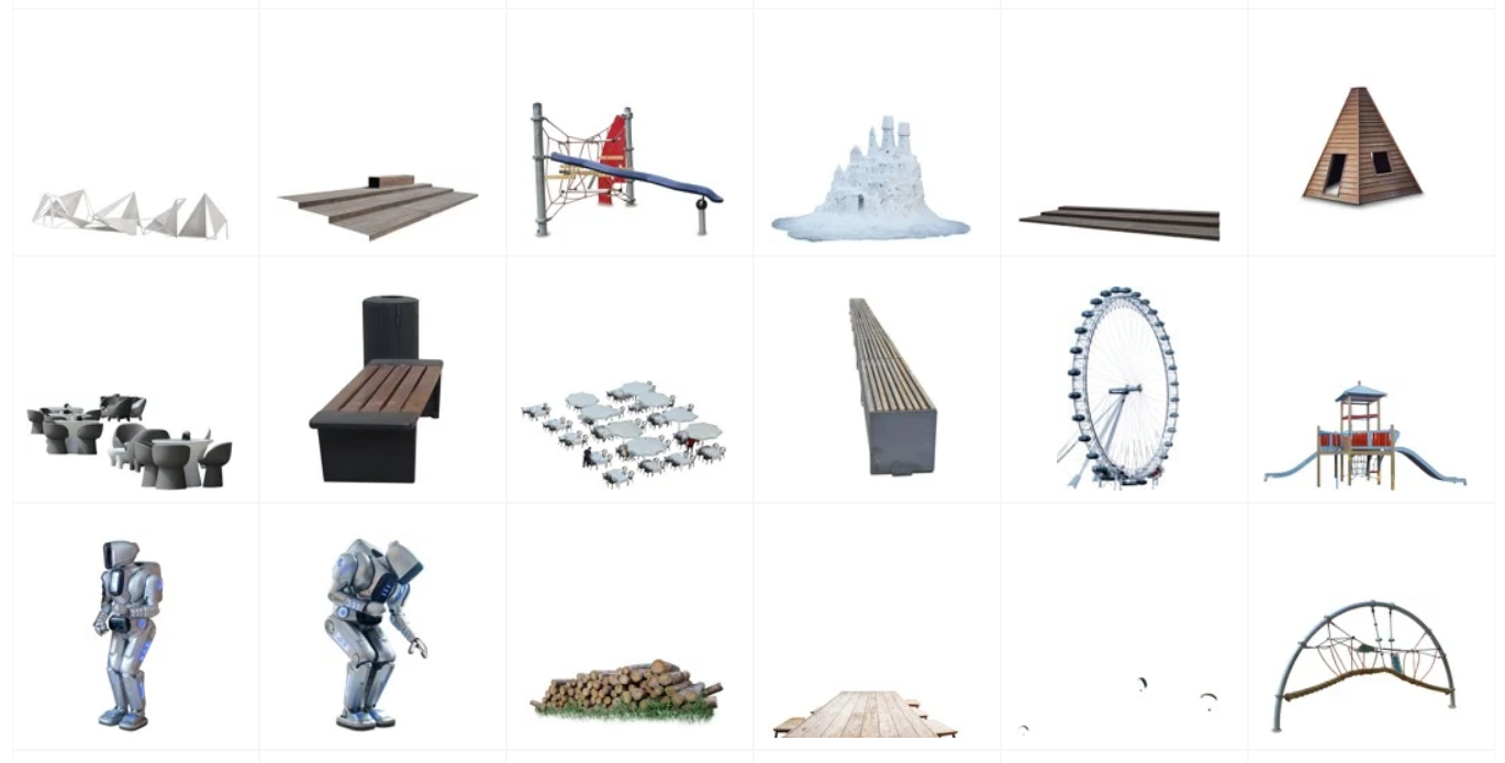 PNG Objects Cutout For Post... - Sketchup Models Cart