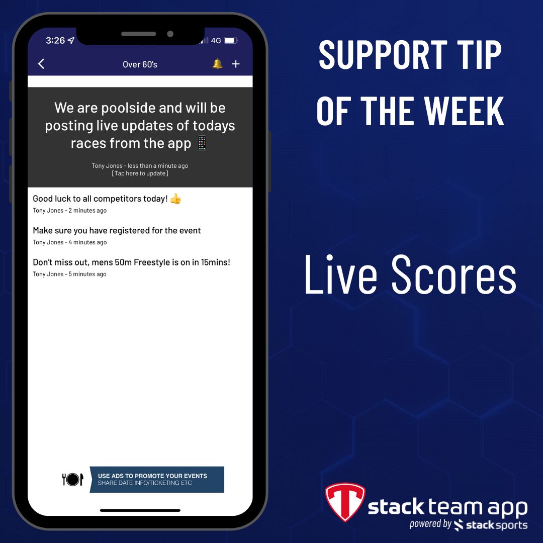 Stack Team App - Support Tip of The Week: Live Scores... | Facebook