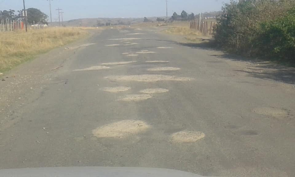 The potholes on the road from Coffee Bay's Mapuzi junction to ...