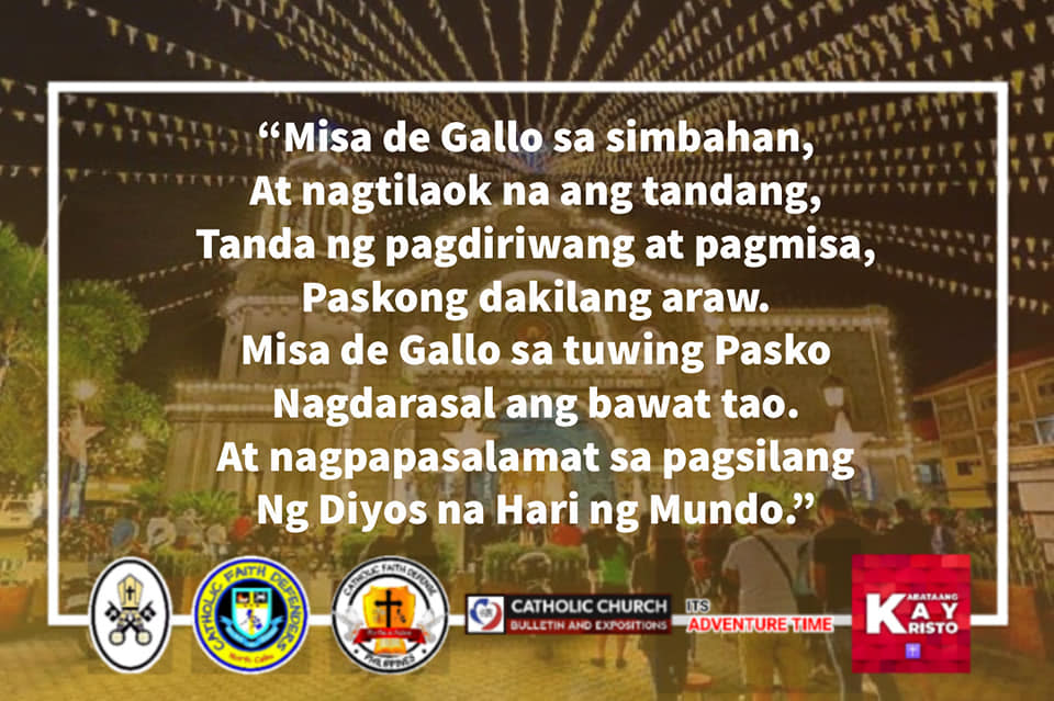 Look All About Misa De Gallo Misa Catholic Church Bulletin And Expositions Facebook facebook