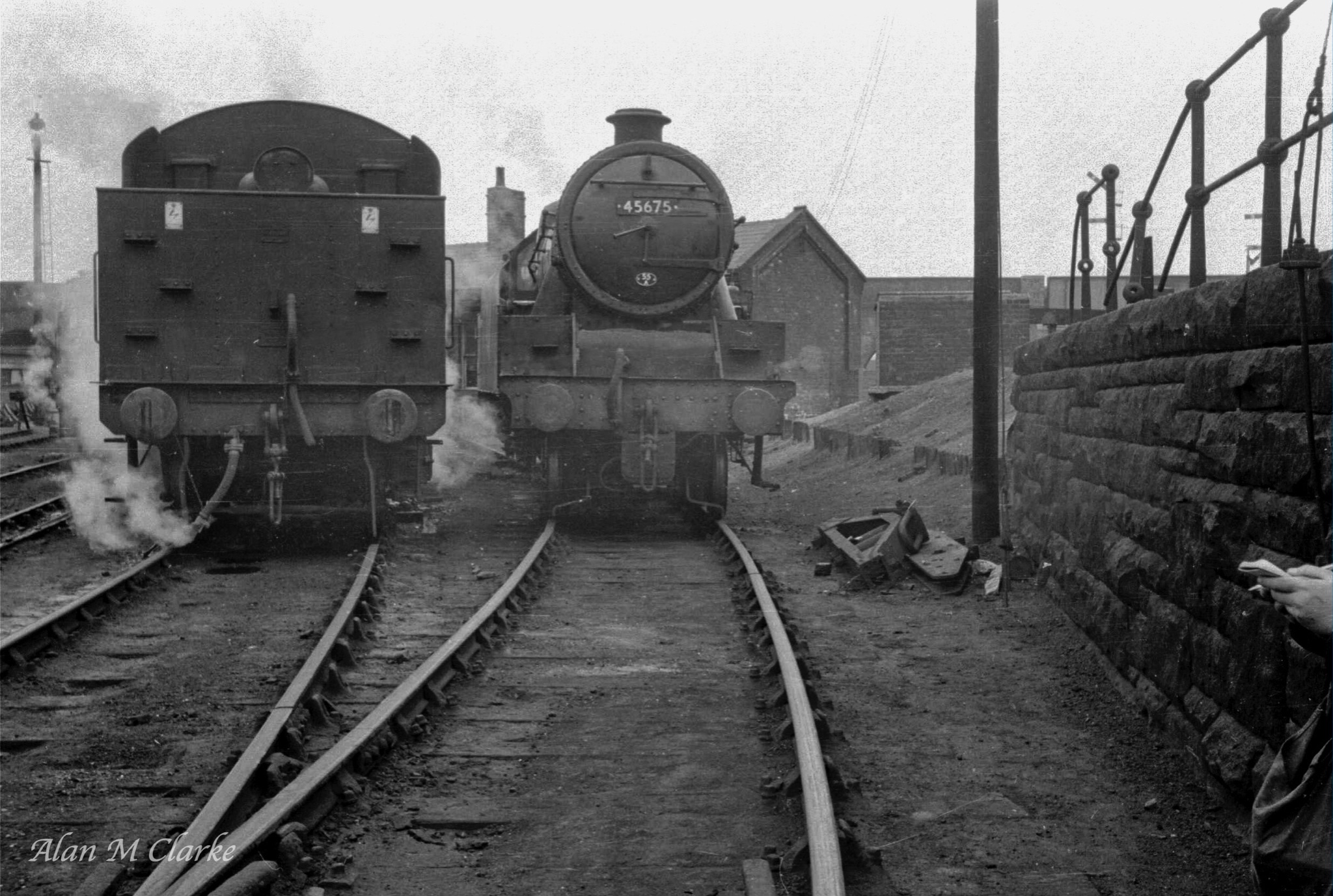 Hardy engine in Holbeck shed 1960