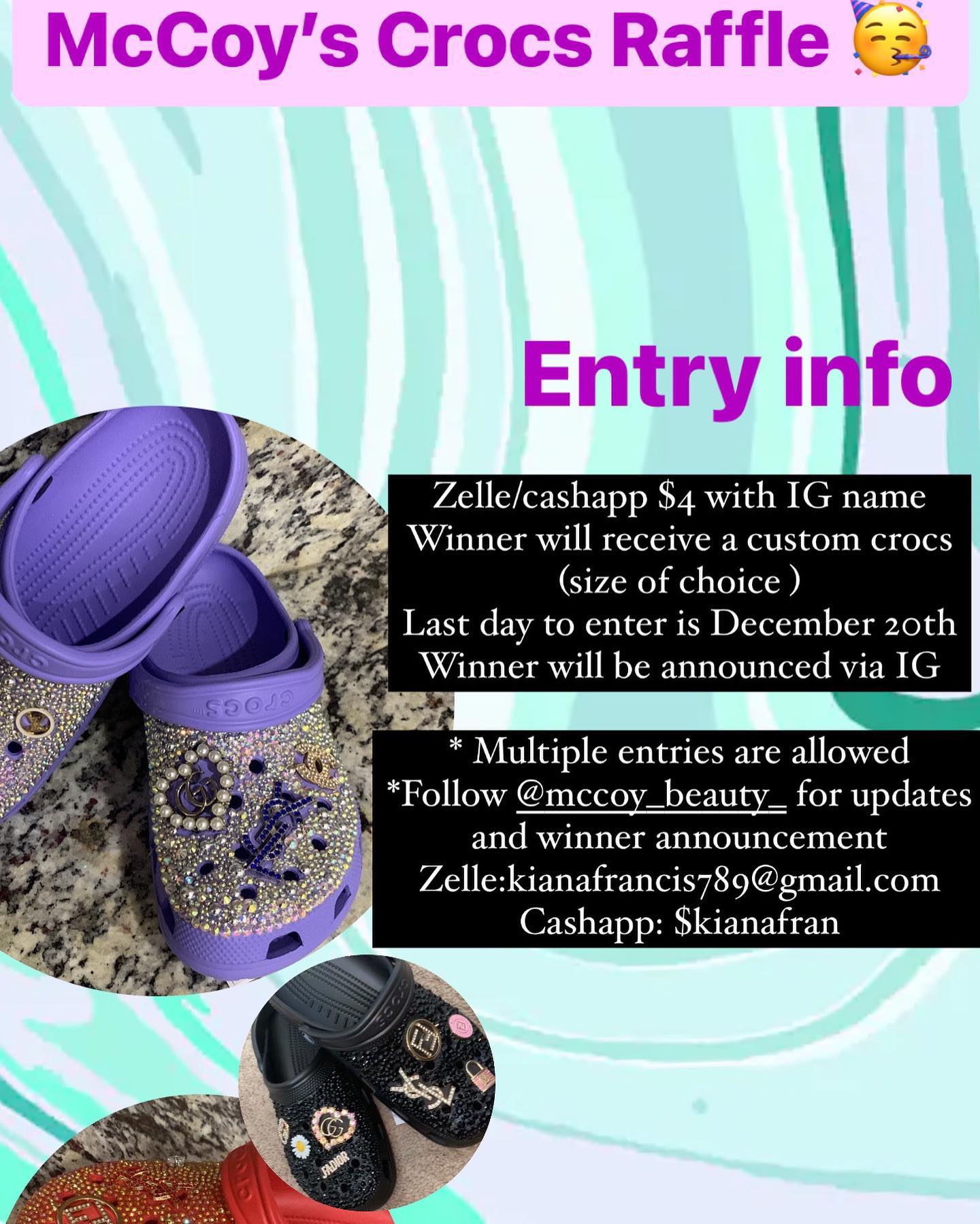 Mccoy - Crocs $4 raffle 🥳 *multiple entries are allowed • • • #crocs # ...