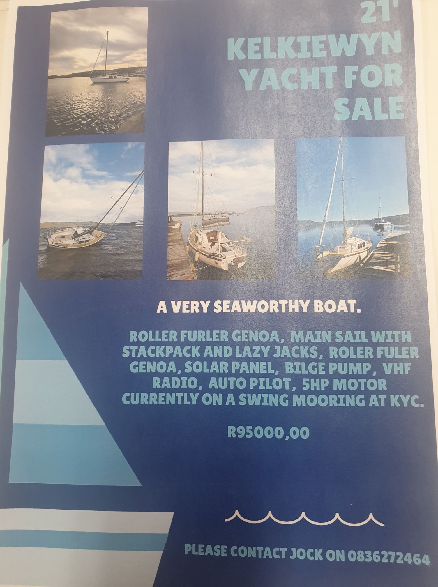 21ft Yacht 21' KELKIEWYN YACHT FOR SALE A VERY SEAWORTHY BOAT