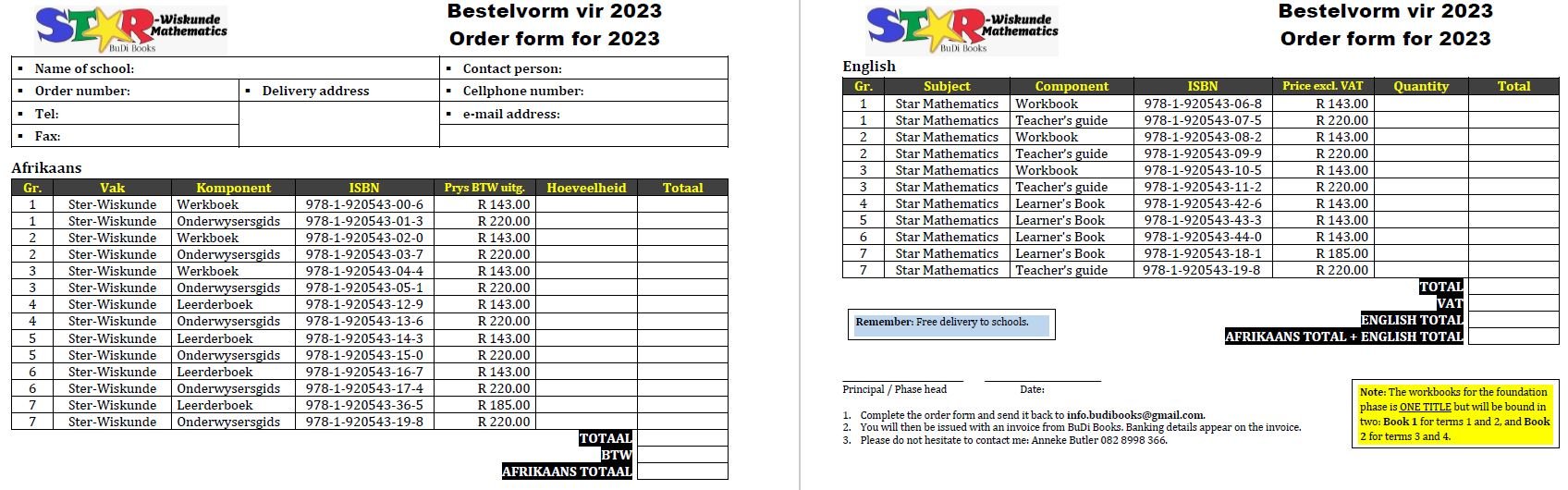 Ster-Wiskunde / Star Mathematics