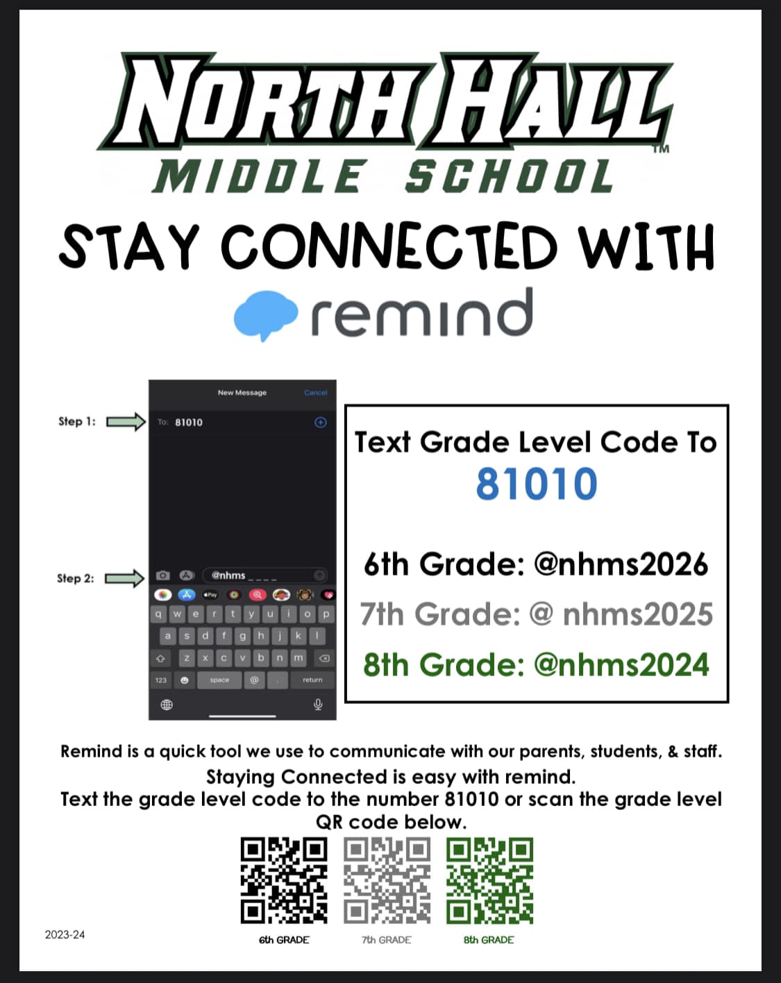 We have updated our Remind... - North Hall Middle School | Facebook