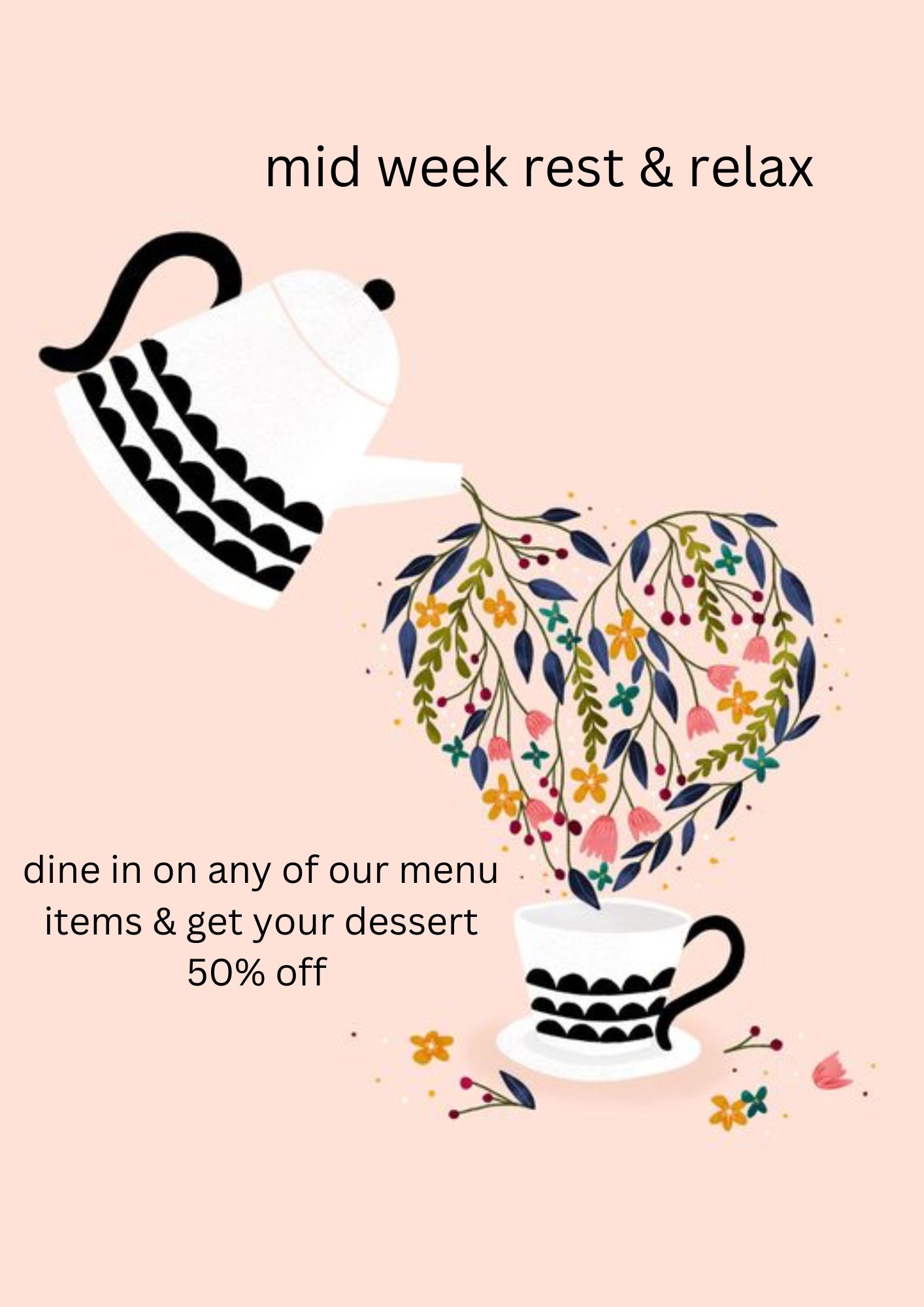 jardin - Mid week rest and relax ♥️Dine in on any of our...