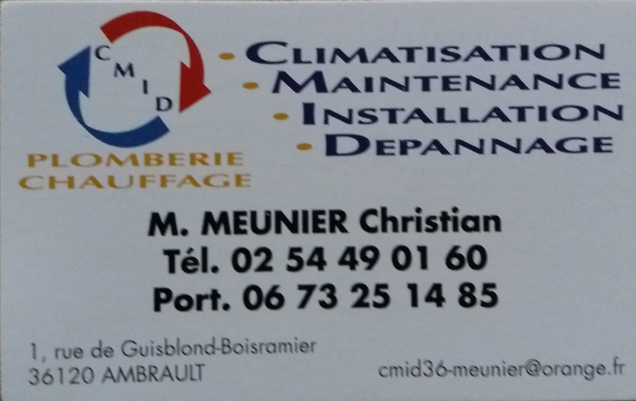 CMID - Climatisation Maintenance Installation Dépannage