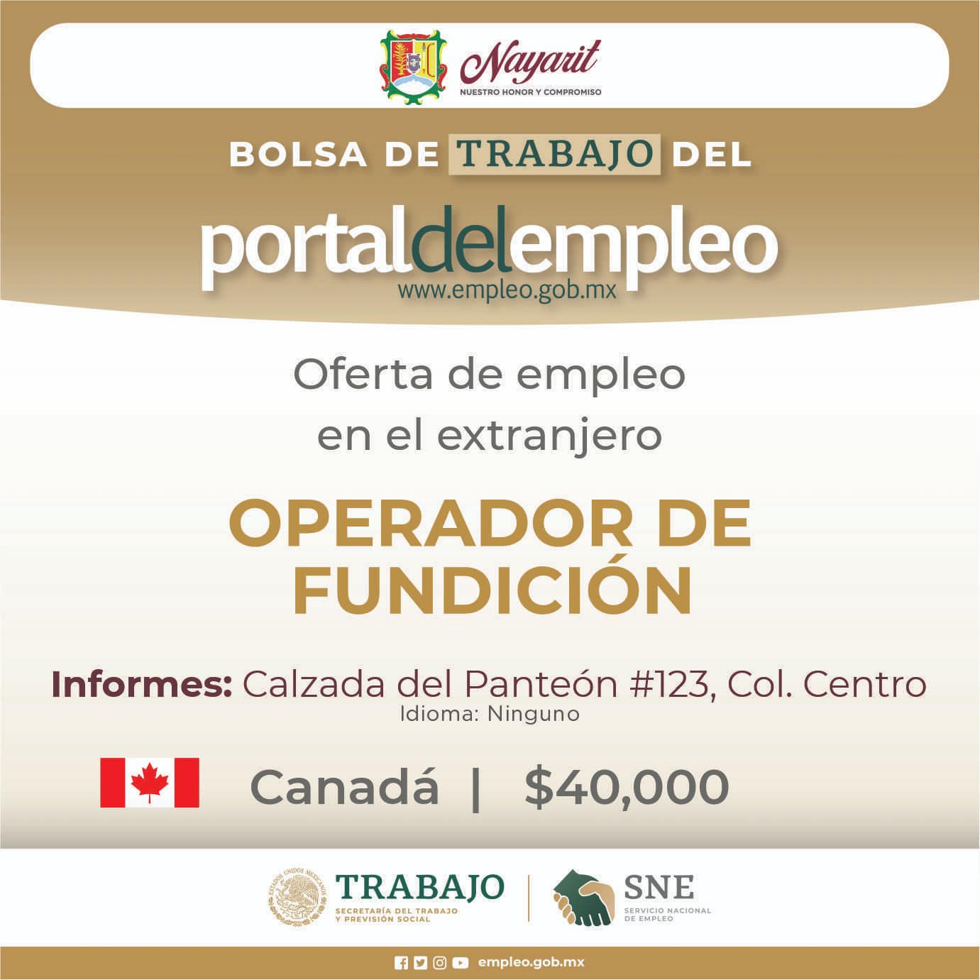 Servicio - ️ 🇲🇽 🇨🇦 #PorSiTeLoPerdiste ¿Buscas empleo en el extranjero ...