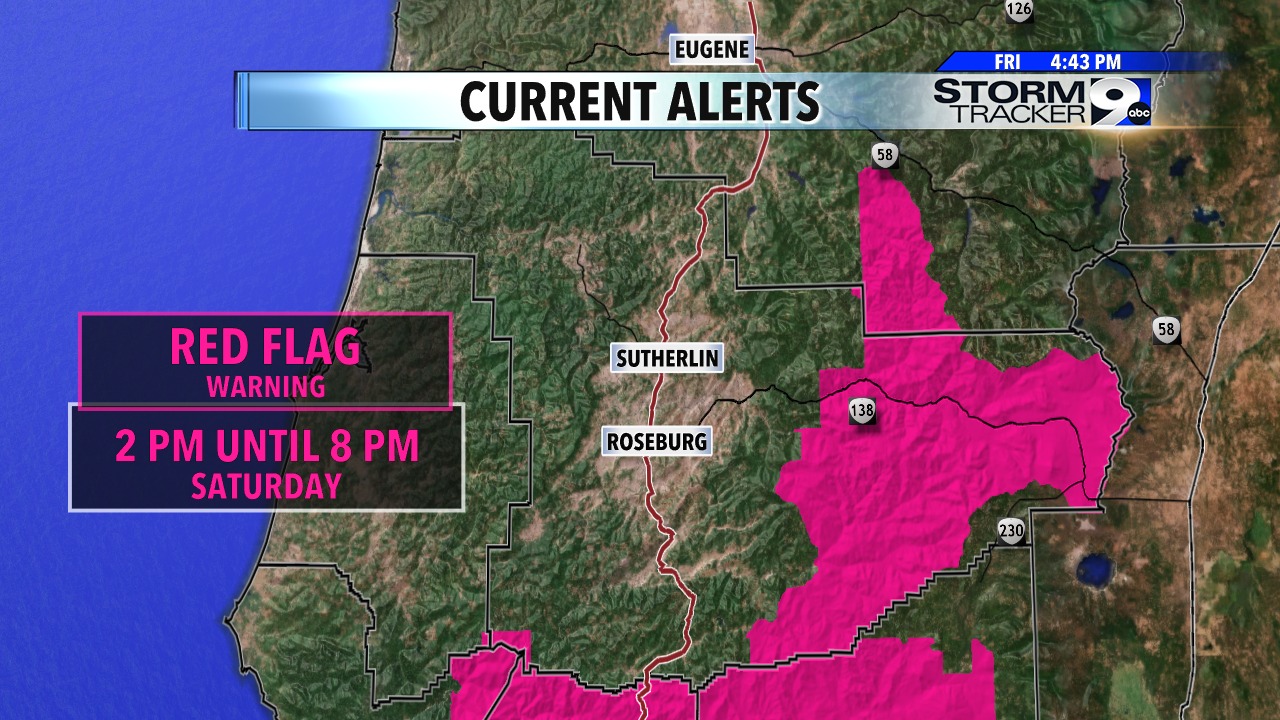 KEZI 9 News - RED FLAG WARNINGS have been issued for the... | Facebook