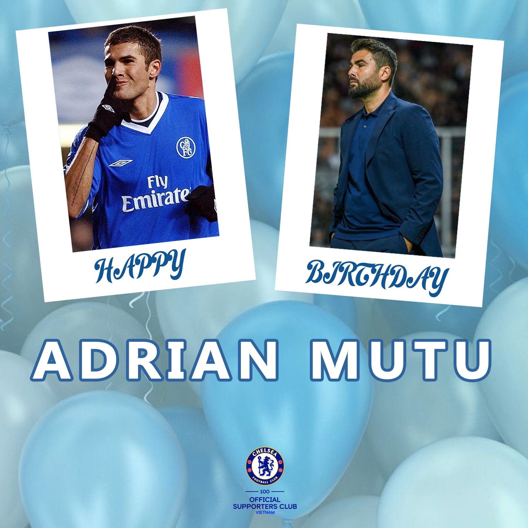 Official - Chúc mừng sinh nhật lần thứ 44 của cựu cầu thủ Adrian Mutu!🎁 ...