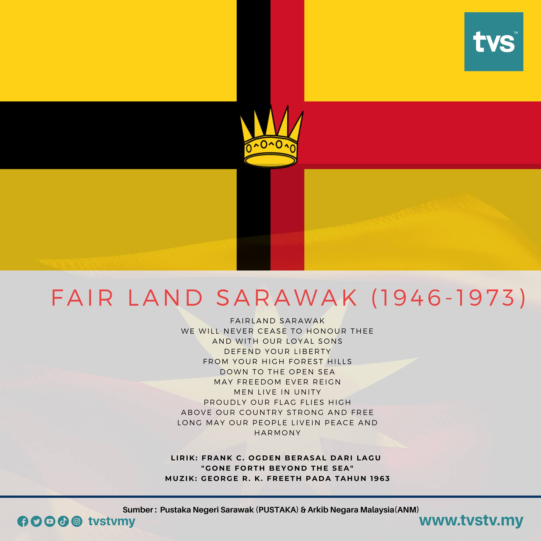 Tvs Berikut Merupakan Tiga Lagu Kebesaran Negeri Sarawak Facebook