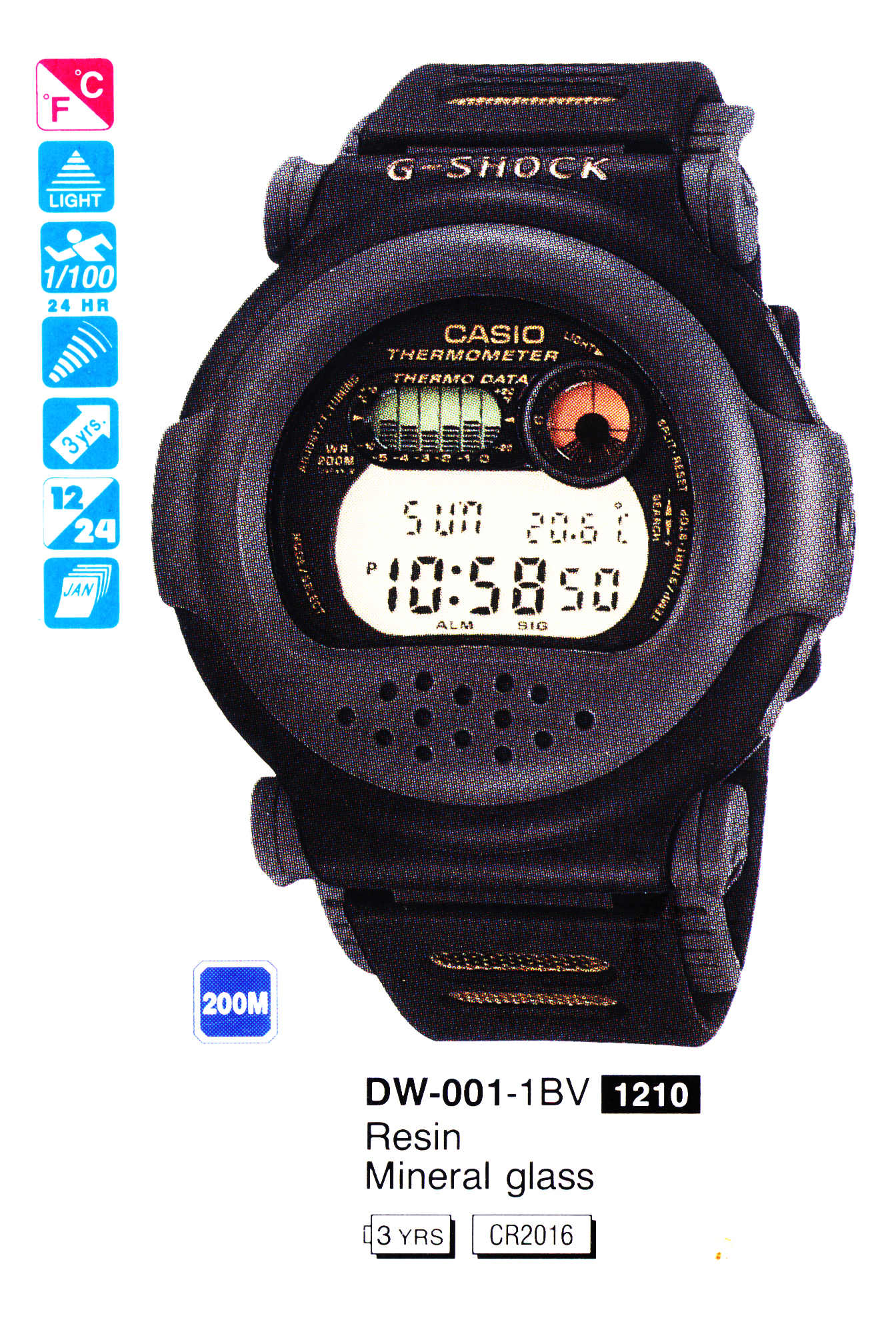 Casio DW-210 module 548 from 1984