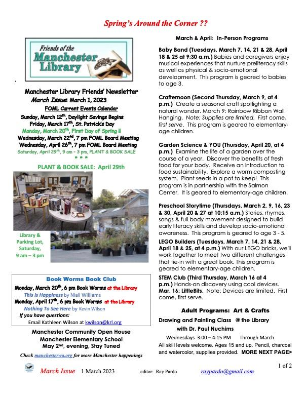 Friends of the Manchester Library | Manchester WA