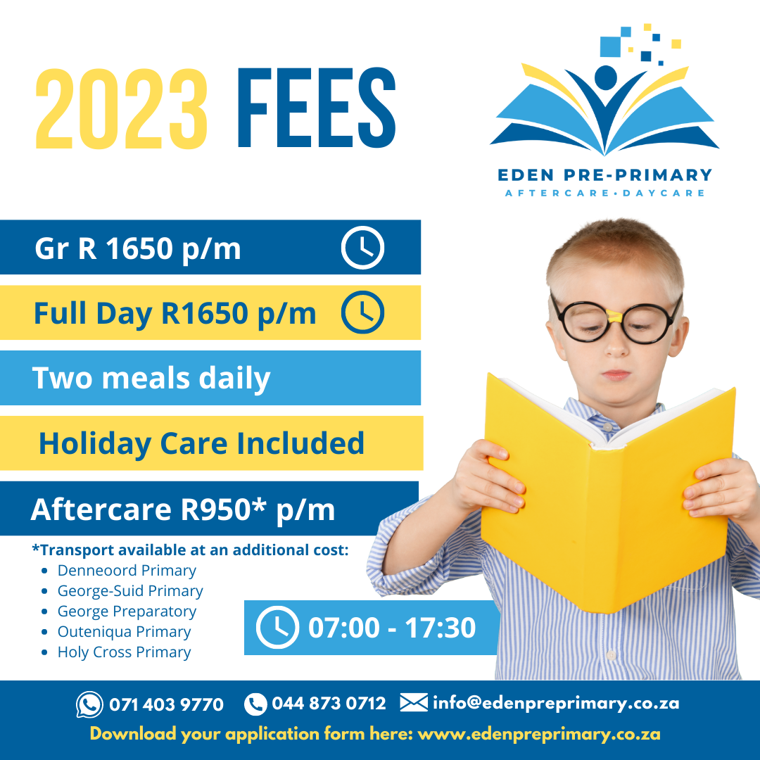 Eden Pre-Primary & After Care - Have you registered for 2023? Time is ...