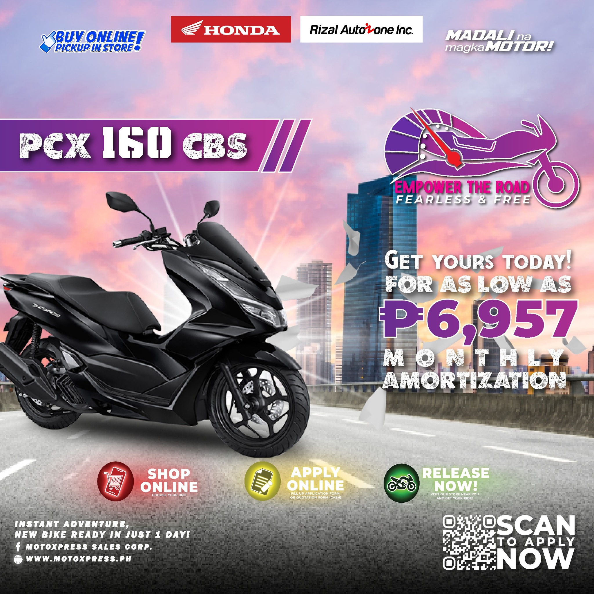 Motoxpress - Sta. Maria, Bulacan - HONDA PCX 160 CBS is now available ...