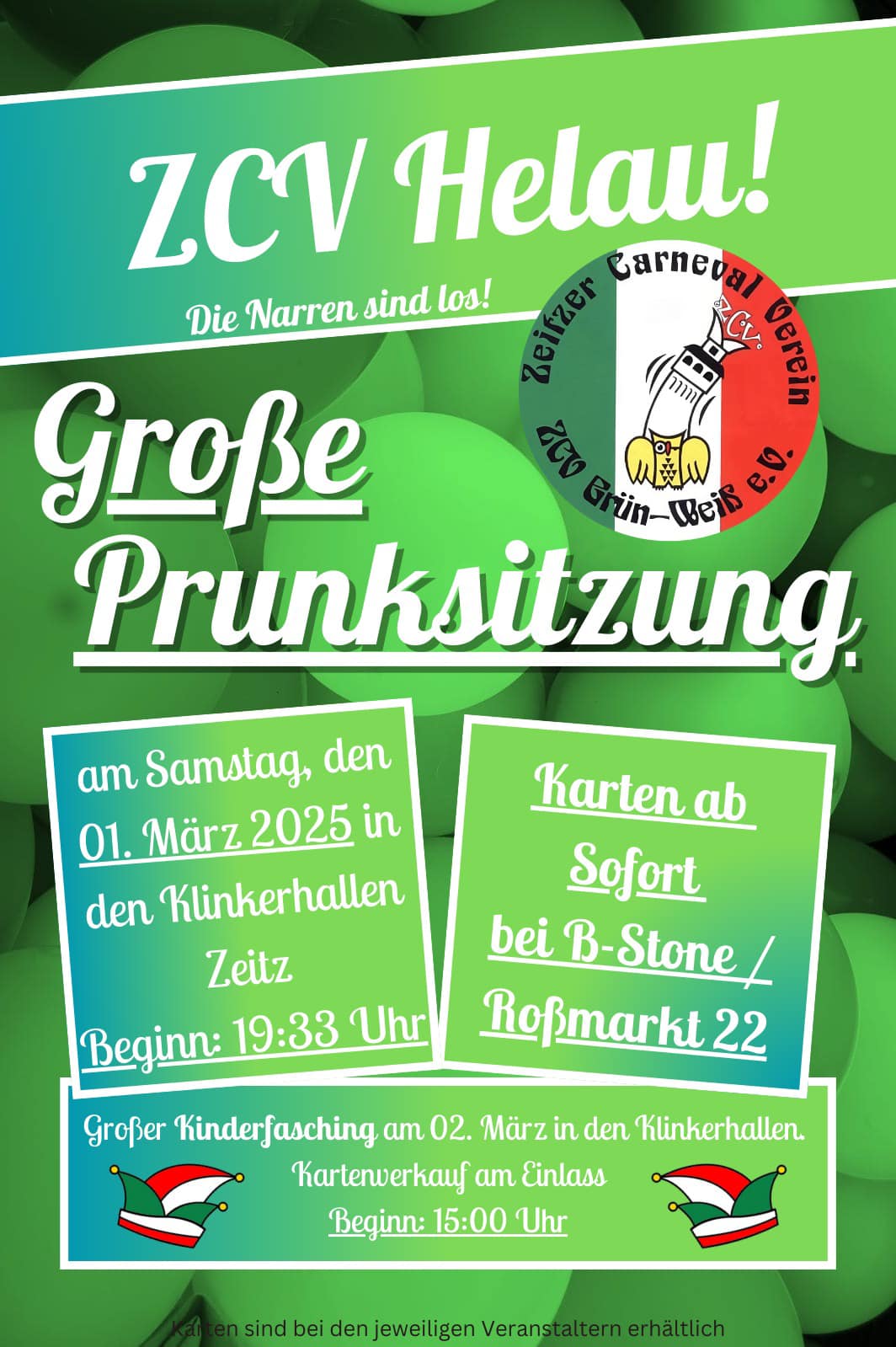 Zcv - Es ist soweit 🥳 Am 01.03.2025 findet unsere große Prunksitzung in ...