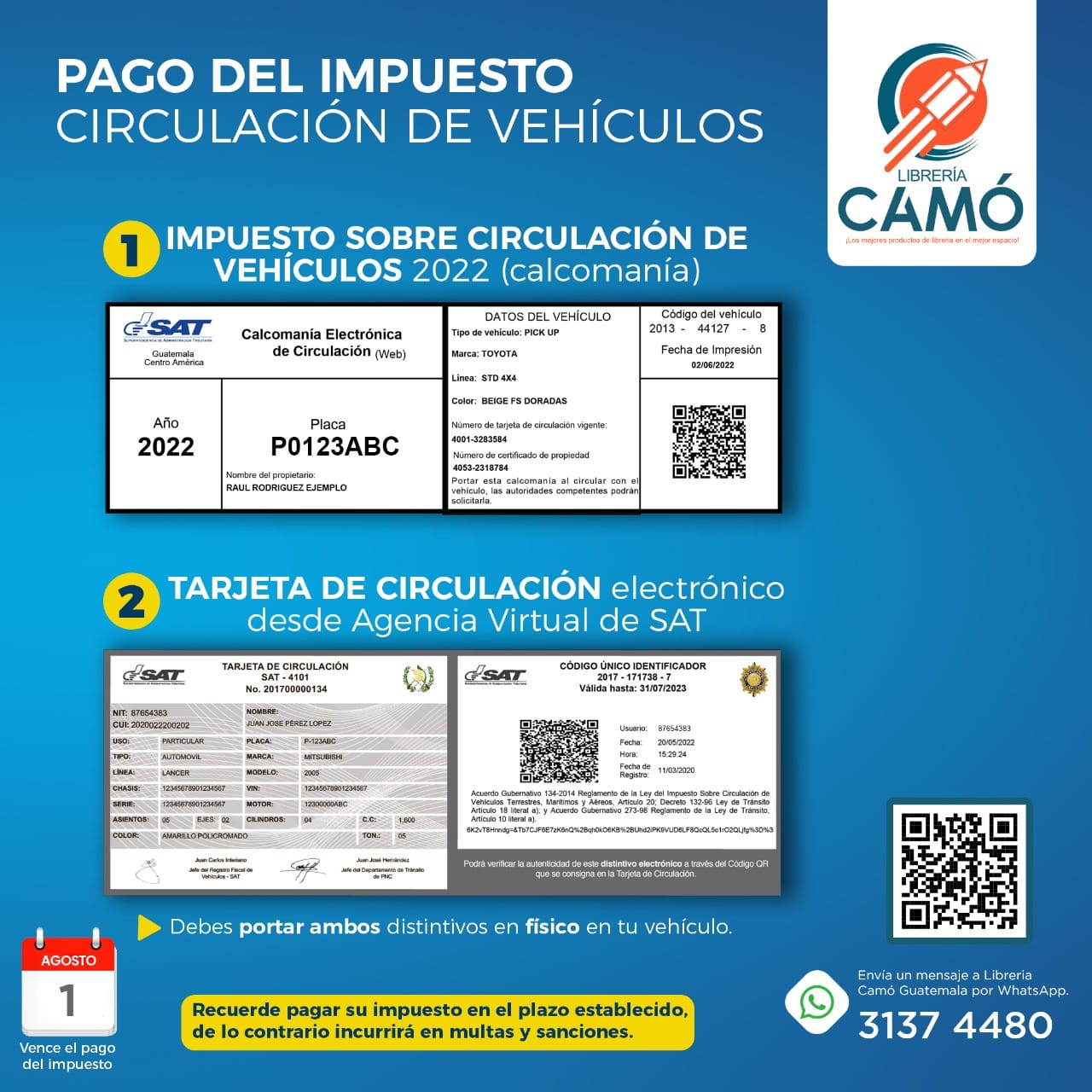 Pago de Impuesto de Circulación... - Libreria Camó Guatemala