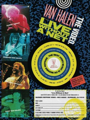 November 24th 1986 Van Halen released their Live Without A Net