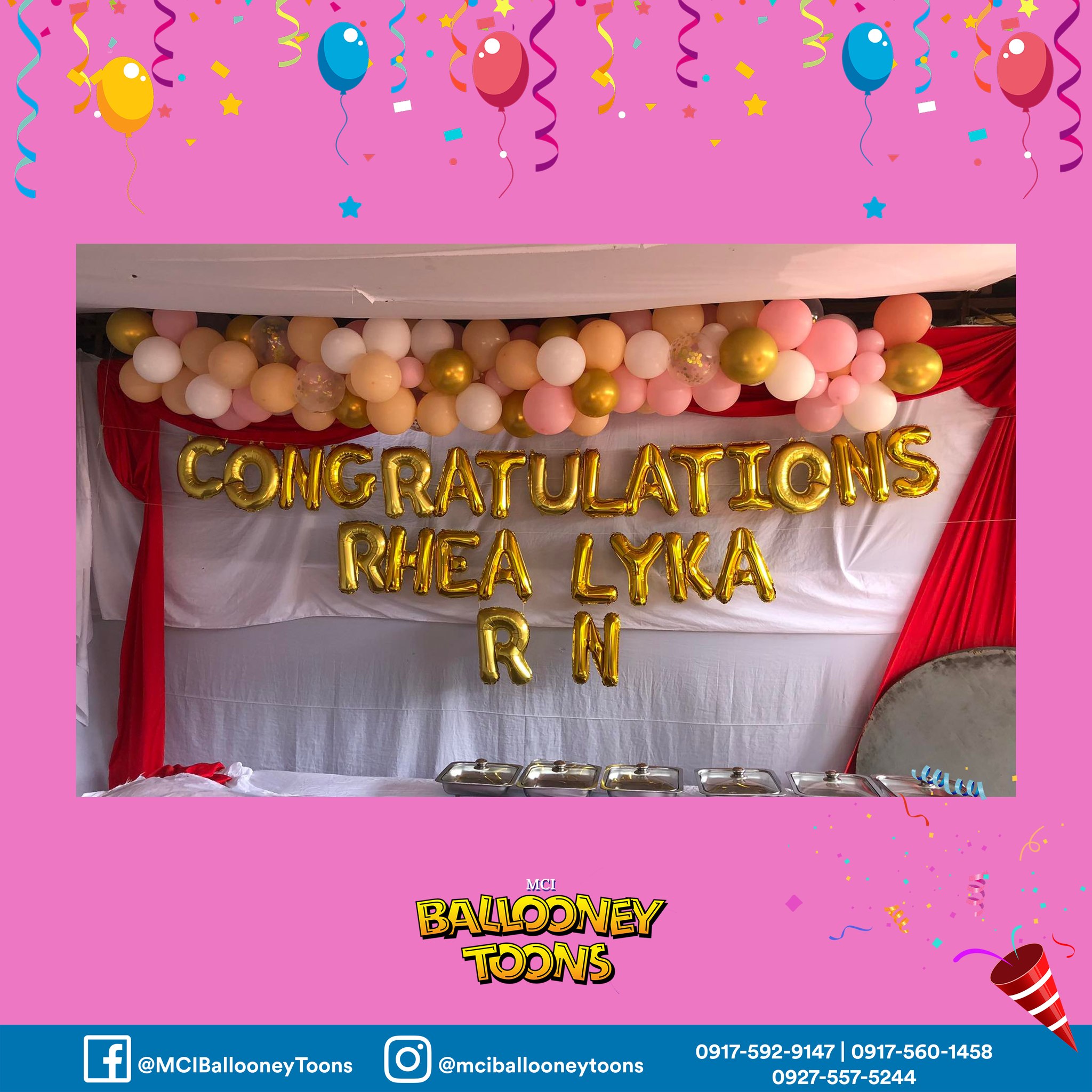 Congratulations, Rhea Lyka! Message... - MCI Ballooney Toons | Facebook