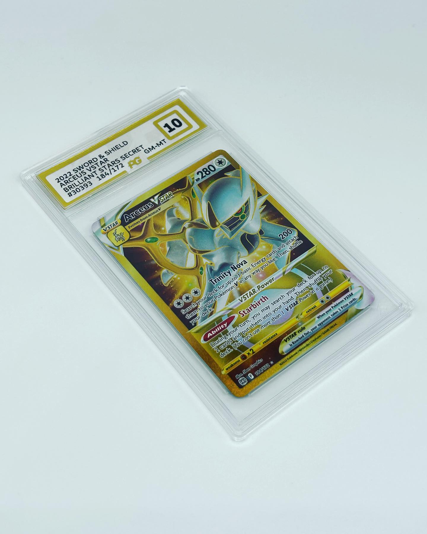 pokemon brilliant stars gold cards - Magma Basin  185/172 Included in an acrylic case for lasting preservation and featuring a striking image of the captivating character Arceus VSTAR #184 Prices |