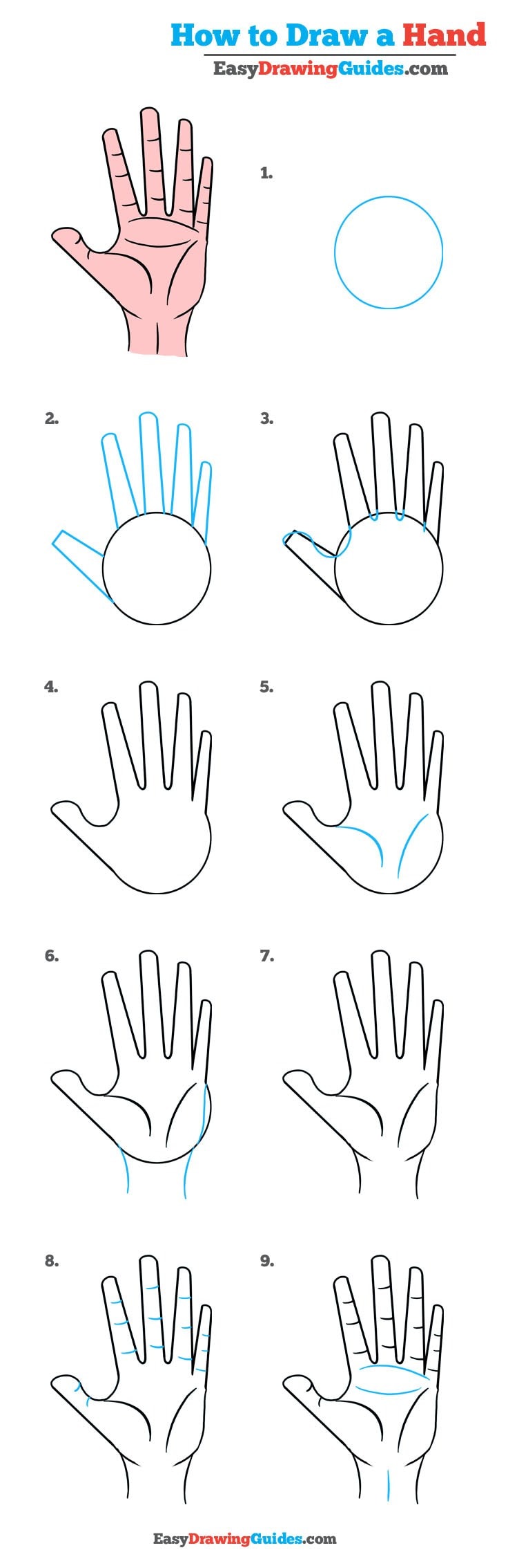Hand Drawing Lesson. Free Online... - Easy Drawing Guides