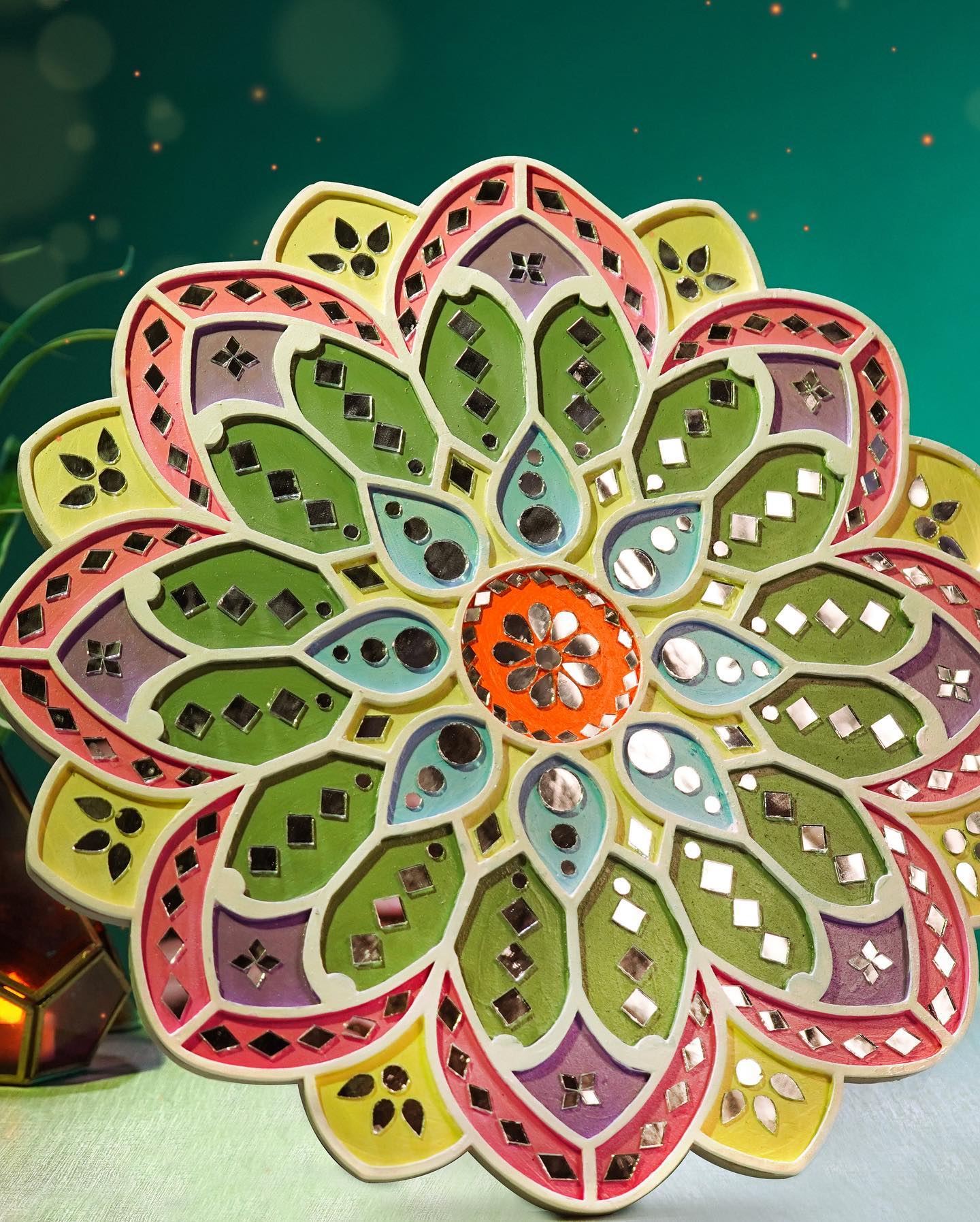 Island Rangoli - A mesmerising mirror DIY rangoli that...