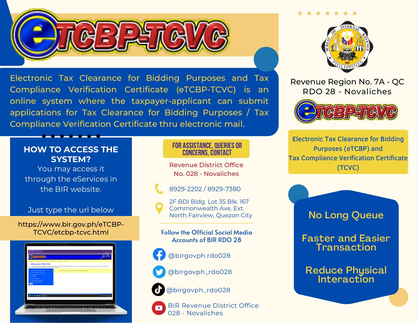 BIR Revenue... - BIR Revenue District Office 028 - Novaliches