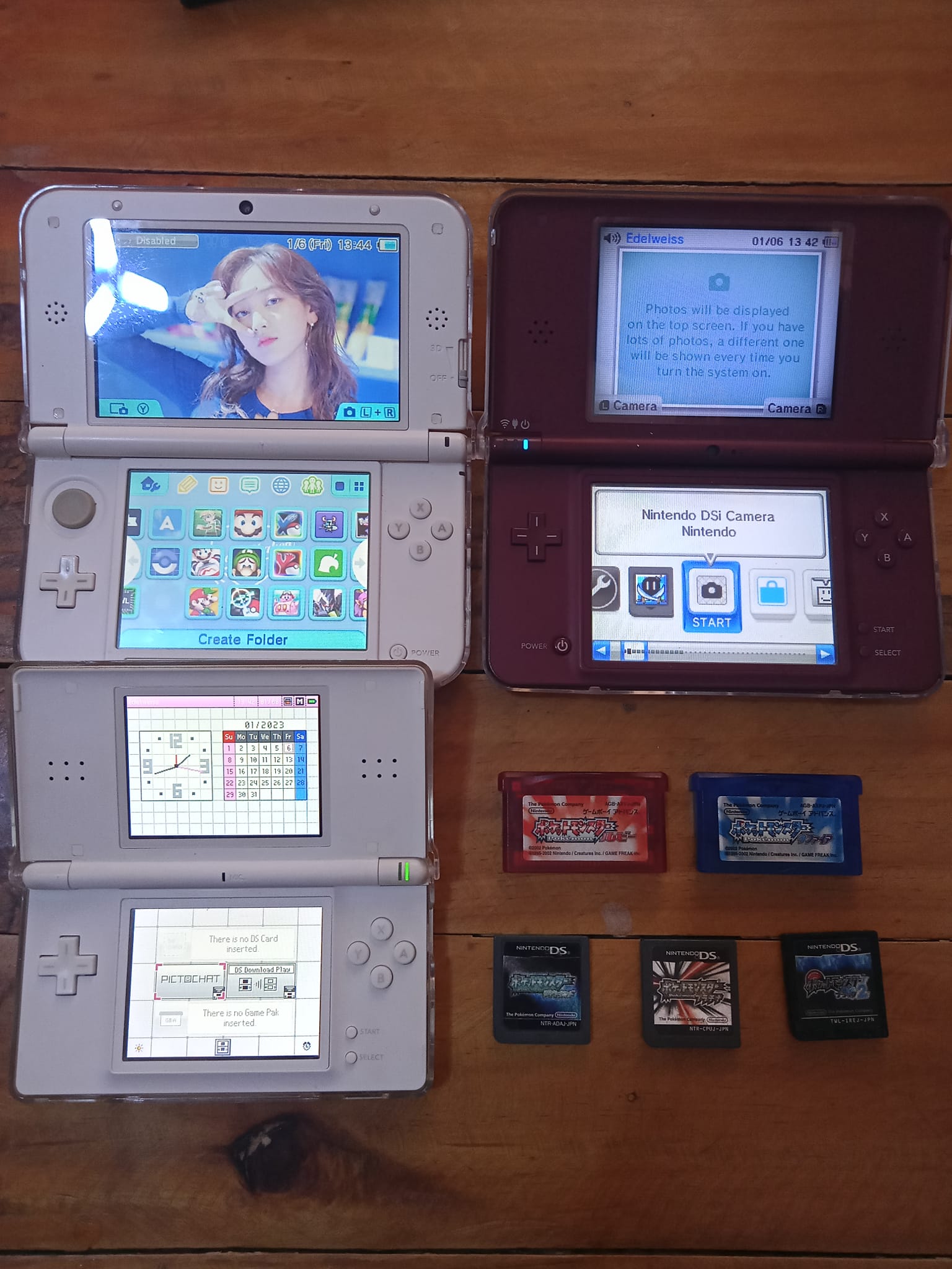 Nintendo handheld collection with physical games