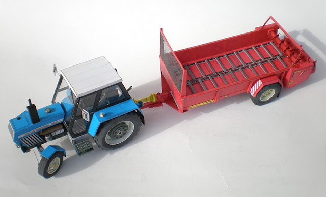 F1 Paper - Zetor Crystal 8011 Tractor with Trailer Vehicle https ...