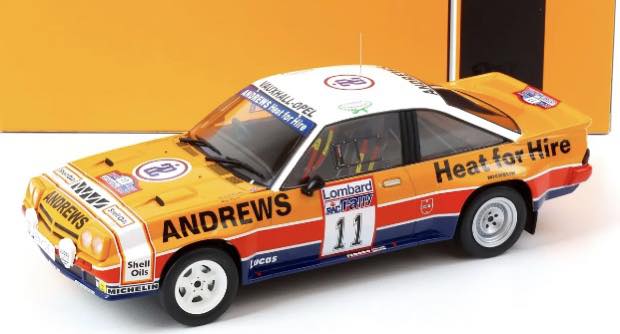 In stock, the 1:18 IXO Opel Manta 400 of Russell Brookes & Mike