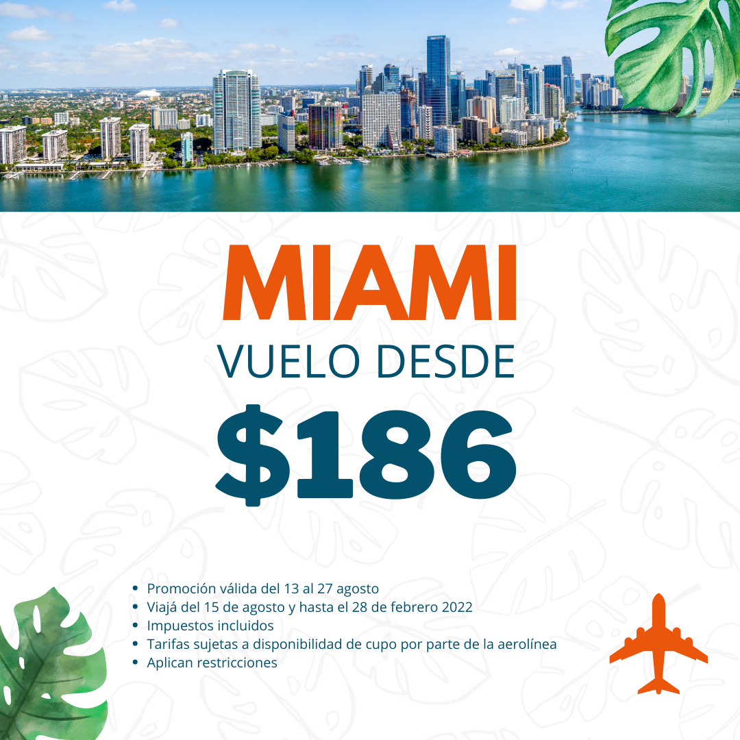 Turvisa - 🎉¡Promo Flash!🎉 Viajá a Miami desde $186 ️...