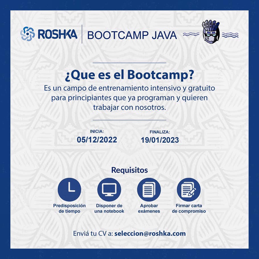 Roshka - ¡Se viene el Bootcamp Java! Anímate a formar... | Facebook