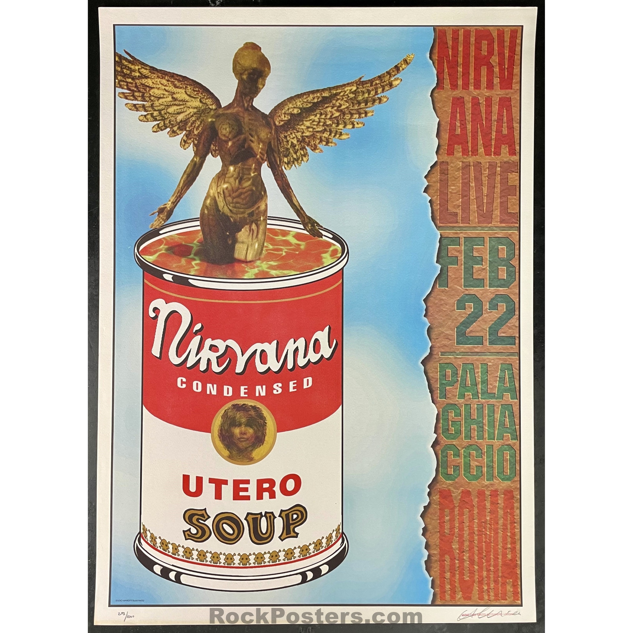 Poster: Nirvana at Palaghiaccio Marino (Rome), Italy (February 22