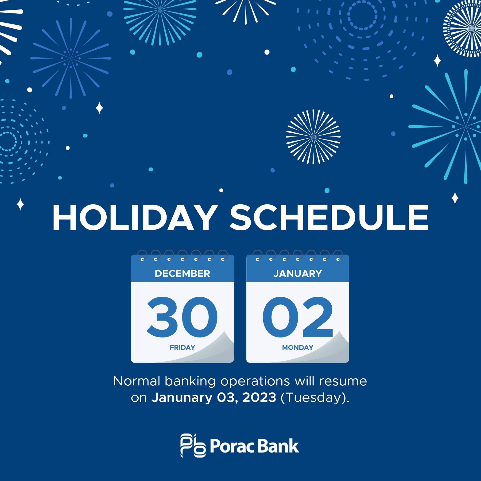 Porac Bank - Please be advised that all branches and...