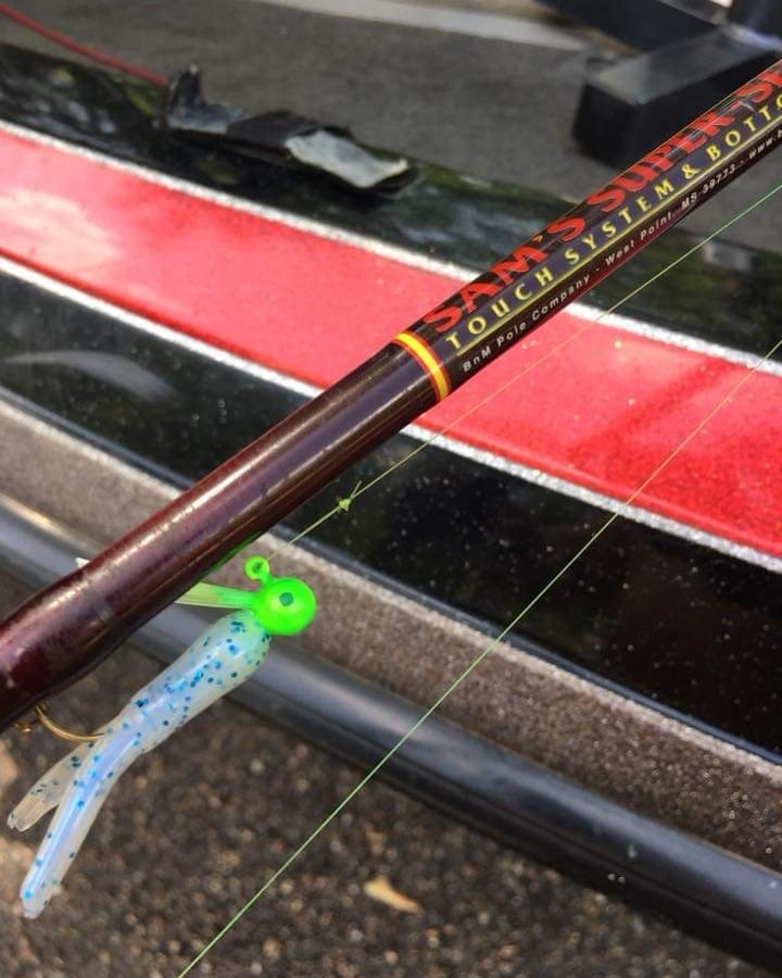 bnm sam heaton-super sensitive crappie fishing pole Heaton Super 12 foot (2 sections) The BnM Sam Heaton Super Sensitive 10 Feet 2 Piece has a brass plated guids B'n'M Poles Sam Heaton Super