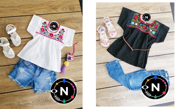 Namono - NAMONO. Moda Otoño-Invierno para Niñas Blusa Tehuacán bordada ...