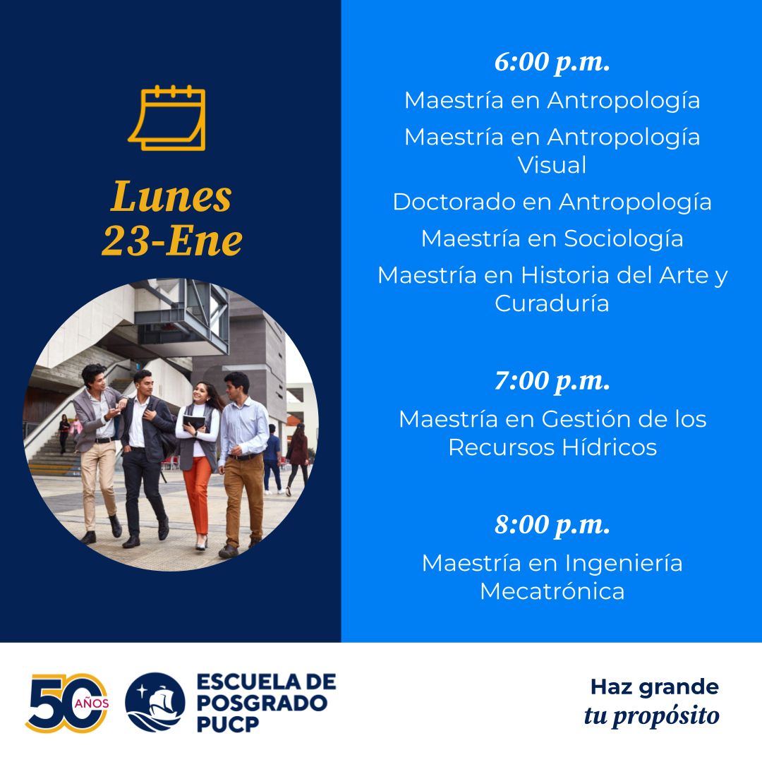 #Admisión2023-1 | 🔔 ¡Conoce el... - Escuela de Posgrado PUCP