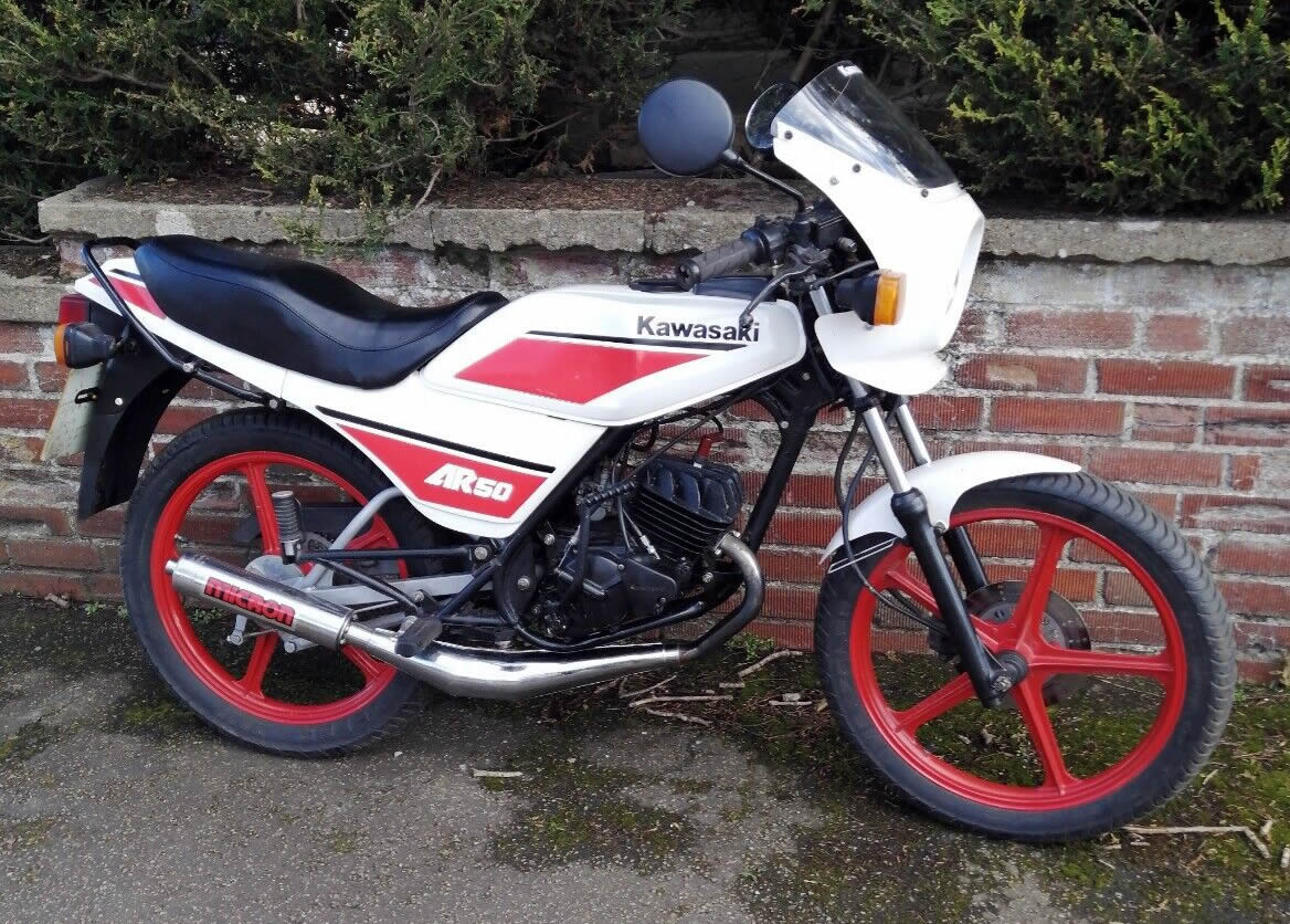Ad - Kawasaki AR50 fitted with AR80 engine with Autisa 93cc kit