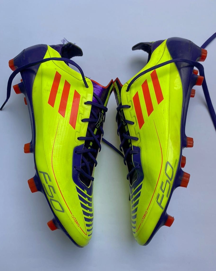 Lionel Messi's personalized Adidas Adizero F50 TRX boots review