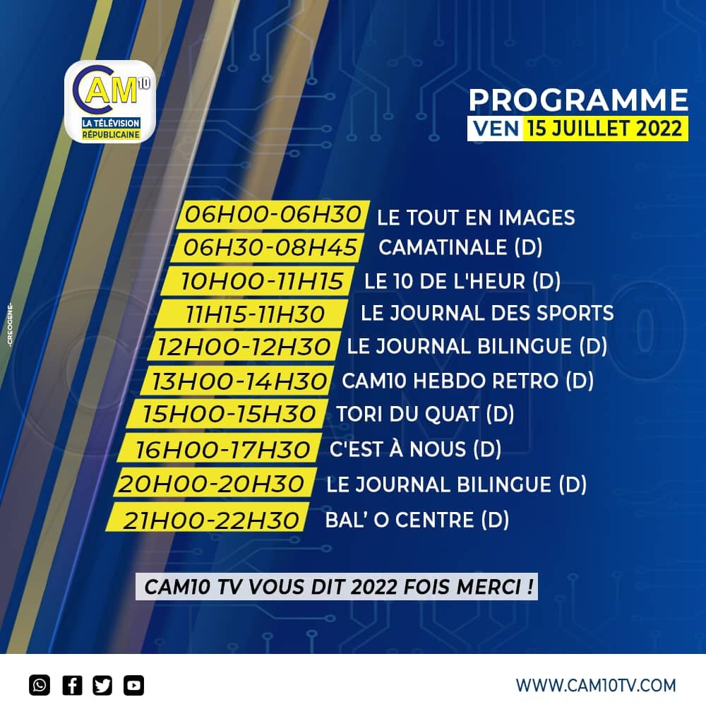 Programme Tv Du 10 Juillet 2022
