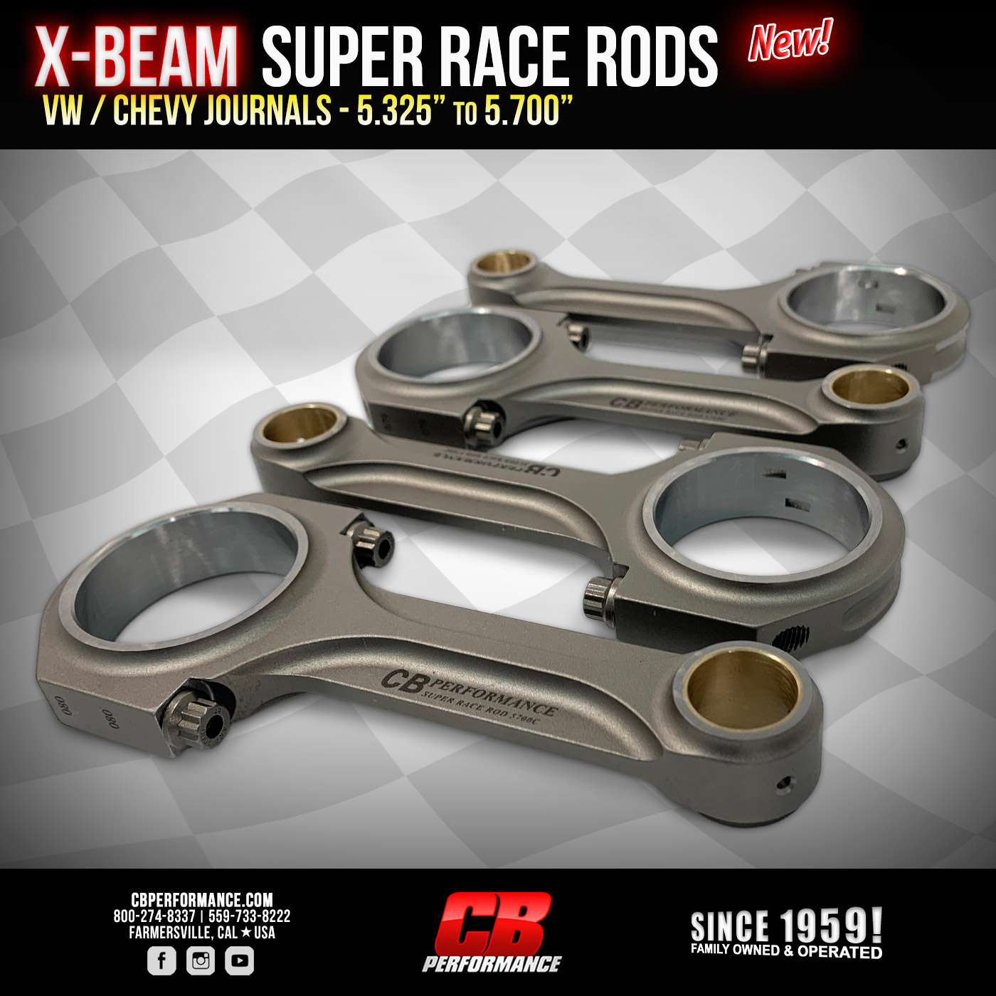 CB's new X-Beam Super Race Rods