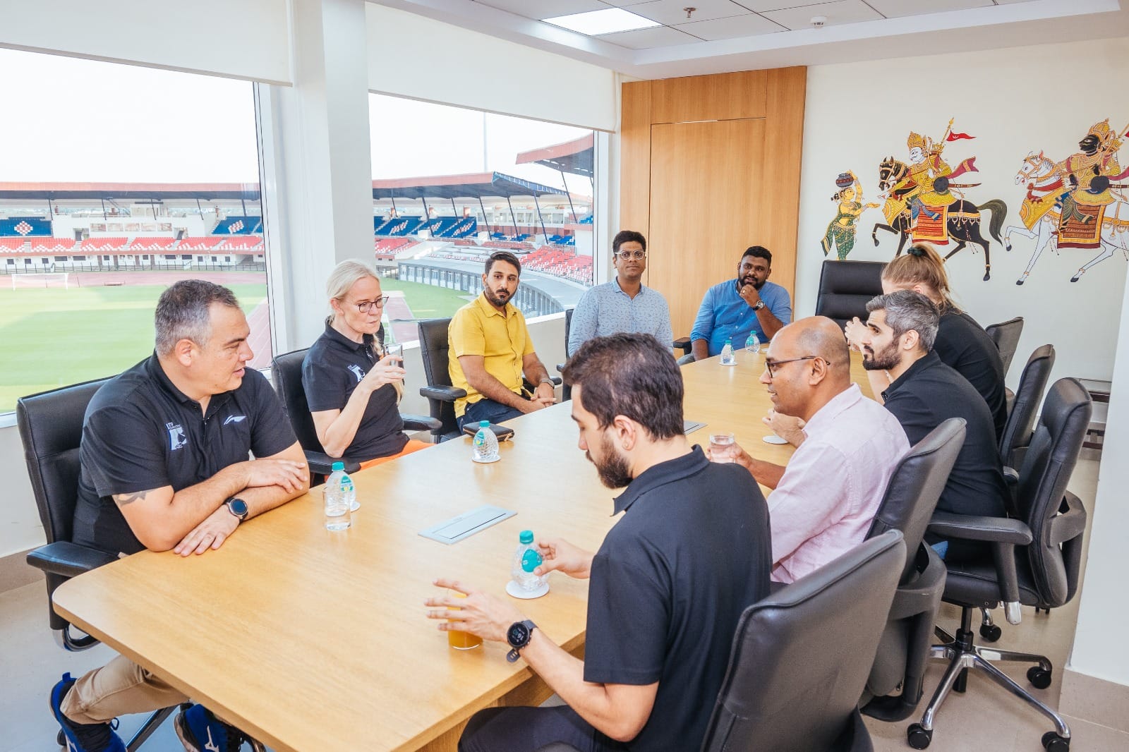 A team of ITTF delegates led by President Ms. Petra Sorling visited ...